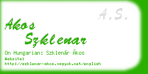 akos szklenar business card